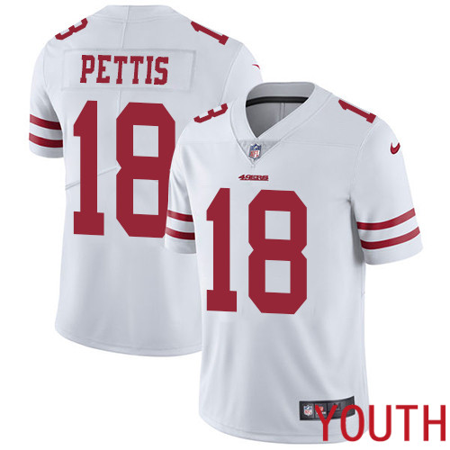 San Francisco 49ers Limited White Youth Dante Pettis Road NFL Jersey #18 Vapor Untouchable